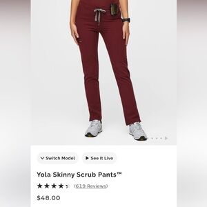 Figs Yola Skinny Scrub Pants Small Regular